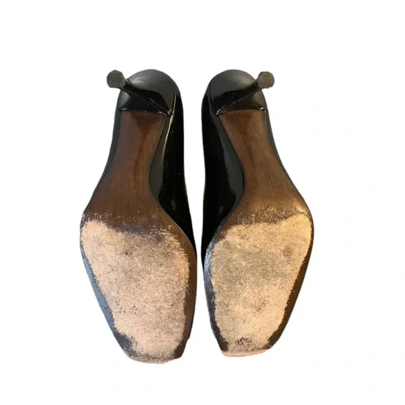 Stuart Weitzman Black Patent Leather Pumps 8.5N - Picture 4 of 8